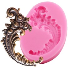 3D Craft Baroque Scroll Relief Silicone Mold Fondant Rose Flower Chocolate Candy Gumpaste Mold Cupcake DIY Cake Decorating Tools 2024 - buy cheap