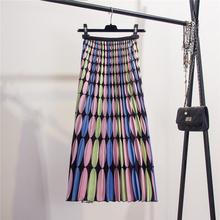 Женская плиссированная юбка в горошек Zuolunouba, разноцветная офисная юбка до колен с поясом на резинке в стиле Харадзюку на лето 2019 2024 - купить недорого