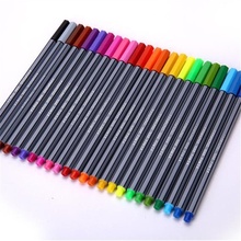 Caneta marcador fibra 0.4mm 24 cores, canetas marcadoras para esboço e desenho, pintura artística, caneta profissional com ponta de feltro fina 2024 - compre barato