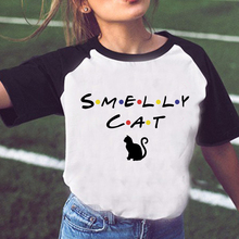 Camiseta do gato da série de tv friends, camisetas femininas engraçadas, para o verão, da moda casual e para meninas 2024 - compre barato