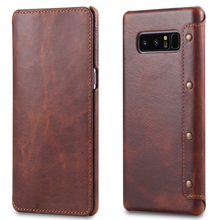 Capa de celular luxuosa em couro legítimo para samsung, s10 case s10plus samsung galaxy s9 s10 plus note 9 case s10e + 2024 - compre barato