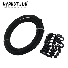 Hypertune - 6 AN Pro's Lite  Racing Hose Fuel Oil Line 350 PSI 5M + Hose End Adaptor KIT + NPT PLUG HT7312+SL10NPT-BK 2024 - buy cheap