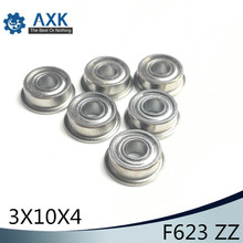 Rolamento de flange f623zz 3x10x4mm com rolamento de esferas flangeado (10 peças) f623 z zz 2024 - compre barato