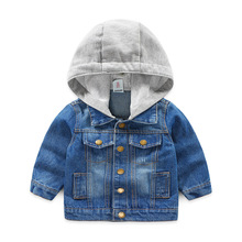 New  Denim  Boy Jackets Hooded Jeans Spring  Autumm Kids Coats  Fashion  Baby Jacket  8JK048 2024 - buy cheap