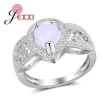 Anéis de prata refinada 925, anéis da moda, noivado, melhor luxo, para mulheres, presente de aniversário 2024 - compre barato