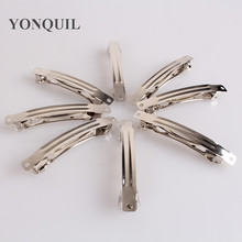 80Mm Rhodium Plated French Hair Barrette Clips Findings Iron Hair Clips Findings DIY Hair Accessories 100Pcs/Lot Free shipping 2024 - buy cheap