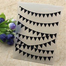 Plastic Embossing Folders flag scrapbook album card  packing decoration cutting dies paper craft stencils 2024 - buy cheap
