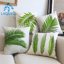 Tropical Plants Cotton Linen Cushion Cover Pillow Cover Decorative Pillow Case Home Decor for Chair Sofa 45x45cm 2024 - buy cheap
