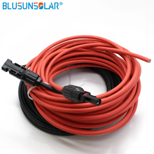 2 pec/lot Solar Panel Cable PV Wire Black+red Solar  10m Extension 4mm2 Cable with Male and Female Solar Connector cable Harness 2024 - buy cheap