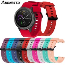 Akbnsted pulseira de relógio de silicone macio, pulseira de substituição para garmin vivoactive 3 hr, pulseira esportiva para forerunner 245/645/passador 2024 - compre barato