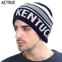 AETRUE Beanie Knitted Hat Men Winter Hats For Women Fashion Skullies Beaines Bonnet Brand Mask Casual Warm Soft Skull Caps Hat 2024 - buy cheap