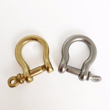 4 Pcs Solid Brass Metal Shackle Key Chain Key Ring Belt U Hook Wallet Anchor Shackle for Outdoor Rope Bracelet DIY accessories 2024 - buy cheap
