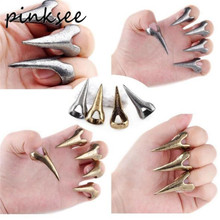 10 Unids/lote Punk Aleación de la Garra Anillos Para Hombres/Mujeres Retro Gótico Fresco Punky Talon Garra Anillos de Dedo de la Garra Pico Anillo de dedo de Uñas 2024 - compra barato