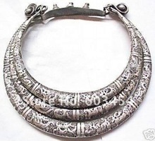 hot sell new - free shipping Tribal Exotic Chinese Handmade Excelente collar de plata 3row Tibet Silver Miao silver necklace 2024 - buy cheap