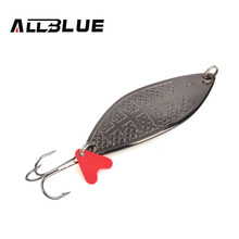 ALLBLUE Fishing Lure Spoon Bait 25g 7cm Artificial Lures Spinner Lure Metal Bait Fishing Tackle Armed With Treble Hook 2024 - buy cheap