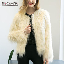 NEW Women Faux Fur Coat Vintage Furry Fake Fur Coats Winter Outerwear Short Coat Women Casual Long Sleeve Party Overcoats 3XL 2024 - buy cheap