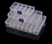 Новый регулируемый пластиковый ящик для хранения с 10 -24 отсеками, контейнер для сережек, ювелирных изделий, чехол, контейнер 2024 - купить недорого