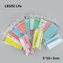 LBSISI Life 200pcs Lipstick Bags Cute Small Plastic Candy Cookie Packaging Bags Cupcake Wrapper Self Adhesive Bag 2024 - buy cheap