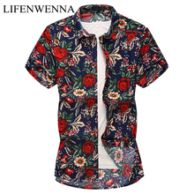 Mens Hawaiian Shirt Male Casual camisa masculina Printed Beach Shirts Short Sleeve Summer Mens Clothes 2019 Asian Size 6XL 7XL 2024 - buy cheap