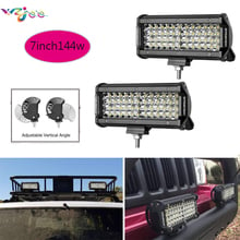 7inch Off road 4x4 4WD LED Work Light Bar 144W Car Truck ATV Trailer Pickup RZR Driving Headlight 12V 24V Spot Offroad LED Light 2024 - buy cheap
