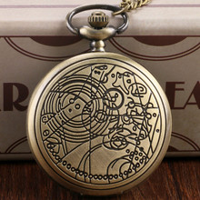 Кварцевые карманные часы YISUYA, бронзовая цепочка-брелок, классический подарок для мужчин и женщин 2024 - купить недорого
