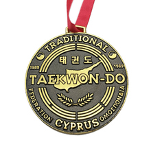 Gold Plated Custom Korean Taekwon Do Metal Award Medal Medallion for Decoration   k20077 2024 - buy cheap