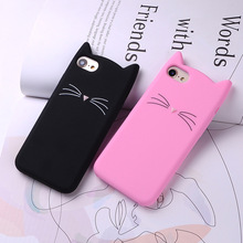 Case For iPhone 6 6S 7 8 Plus X XS XR Max Case 3D Cute Cartoon Animal Cat Ear Silicone Case For iPhone 5S SE 6 6S 7 8 Plus Capa 2024 - buy cheap