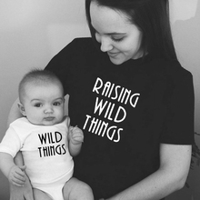 1pcs Raising Wild Things Wild Thing Shirt Family Shirts Mommy and Daughter Son Shirts Summer T-Shirt Baby Romper for Mom and Me 2024 - buy cheap