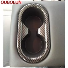 Oubolun-adesivo em fibra de carbono cromado para hyundai ix35 2018, assento traseiro, suporte para copo de água, decoração de painel, estilo 3d 2024 - compre barato