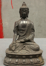 Xd 002165 тибетская классическая чистая бронза медь Шакьямуни Амитабха статуя Будды Шакьямуни 2024 - купить недорого