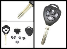 KEYECU-Reemplazo de 4 botones para mando a distancia, carcasa Fob + hoja en blanco sin cortar, TOY43, para Toyota Avensis, Camry, Echo, Yaris, Prado 2024 - compra barato