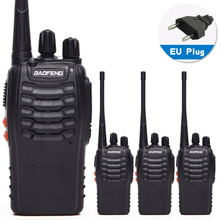 Baofeng-walkie-talkie BF-888S, Radio bidireccional UHF, BF888S, Radio de mano 888S, Comunicador, transmisor, transceptor, 4 auriculares, 4 Uds. 2024 - compra barato