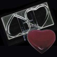Big  Love Heart Shaped DIY Polycarbonate PC Candy mould Chocolate Mold Mould 2024 - buy cheap
