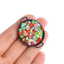 1:12 Dollhouse Miniature Mini Wok Meal Sushi Vegetables Candy Food Kitchen Toy For dollhouse Kids Gift 2024 - buy cheap