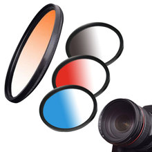 Círculo gradiente gradual graduado, 49mm 52mm 55mm 58mm 62mm 67mm 72mm 77mm filtro de lentes coloridas para câmera nikon cannão, sony pentax 2024 - compre barato