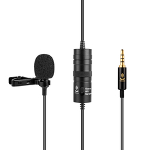 Professional Lavalier Clip-on Microphone for Smartphone Mic Studio Interview 3.5mm w/ 6.35mm Adapter Laptop for Canon Sony Nikon 2024 - buy cheap