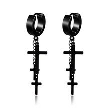 3 Cross Pendant Stainless steel Stud Earring For Women Fashion Classic Tassel Charms Ear Jewelry Gifts 2 pieces 2024 - buy cheap