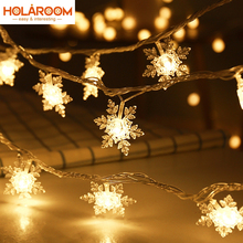 3M 20 Led Snowflakes Light String Christmas Decorations For Home Holiday Wedding Room Bar Outdoor Xmas Tree Decor Party Supplies 2024 - buy cheap