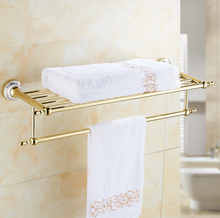 ¡Moda 2016! toallero de lujo con acabado dorado, accesorios de baño, toallero estante de barras, toallero Vintage/toalheiros 2024 - compra barato