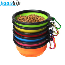 pawstrip 1pc Collapsible Silicone Dog Bowl Outdoor Hiking Travel Dog Water Food Bowl 6 Colors 2024 - buy cheap