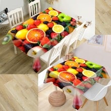 Toalha de mesa personalizada quadrada/retangular, novidade, tecido oxford à prova d'água, laranja, festa em casa, à prova de poeira 2024 - compre barato