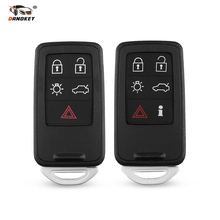 Dandkey Smart Remote Car Key Shell Case 5 6 кнопок для Volvo S60 V60 S80 XC70 XC60 V70 Fob ЗАМЕНА с лезвием 2024 - купить недорого