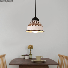 Luminária pendente de vidro moderna, led, nórdico, sala de jantar, cozinha, ilha, luminária suspensa, candelabro de cerâmica, iluminação para casa, e27 2024 - compre barato