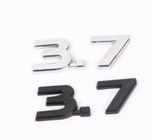 1X Новый хром черный 3,7 3D металлический автомобильный значок эмблема наклейка хром для Infiniti Q50 Q50L G37 G25 QX70 FX35 FX37 автомобильный Стайлинг 2024 - купить недорого