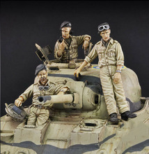 1/35  ancient stand  Crew  include 3 (NO CAR )  Resin figure Model kits Miniature gk Unassembly Unpainted 2024 - buy cheap