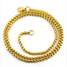 4mm * 18" ~ 26" 316L Stainless Steel Necklaces, Titanium Circles Style Chain Necklace 20pcs/lot 2024 - buy cheap