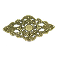 DoreenBeads 50PCs Antique Bronze Filigree Wraps Connectors Pendants Embellishments Findings 5.2x3cm (B18676), yiwu 2024 - buy cheap