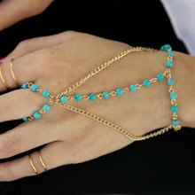 Fashion Celebrity Multi Chain Tassel Artificial beads Bangle Slave Finger Hand Chain Harness Bracelets & bangles pulseiras 2024 - buy cheap