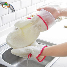 MSJO Dishwashing Gloves Kitchen Bamboo Cleaning Cloth Drying Microfiber Oil Proof Waterproof Household Gloves For Washing Dishes 2024 - buy cheap