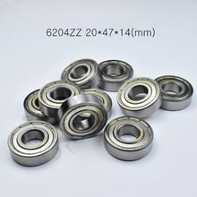 6204ZZ 20*47*14(mm) 1Piece free shipping bearings ABEC-5 metal sealing bearings 6204 6204Z 6204ZZ CHROME STEEL BEARING 2024 - buy cheap